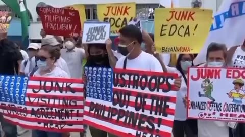 Protest held as US defense secretary visits Philippines