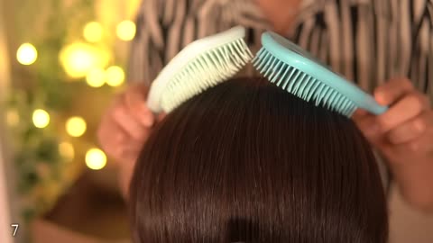 [ASMR] 7 Triggers Of Hair Brushing With Tangle Teezers | No Talking