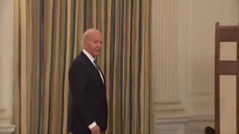 BIDEN SMILE At press conference he is asked if Trump is a political prisoner. Biden smiles.