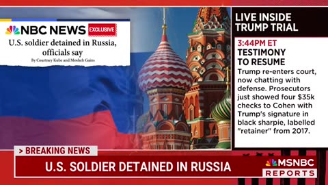 Breaking: An American soldier was detained in Russia last week,