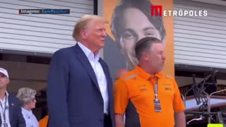 Trump gets massive cheers at the Miami F1 Grand Prix