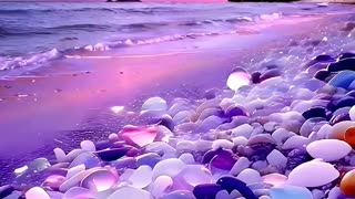 Gemstone healing on the beach