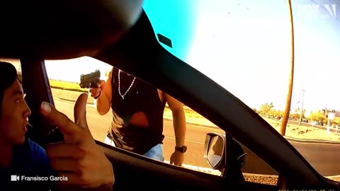 Terrifying dash cam- Arizona road rage suspect with gun
