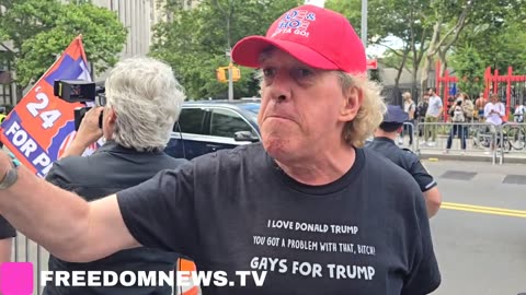 "We'll Tear Down this Court" - Trump Supporters React While waiting on Verdict