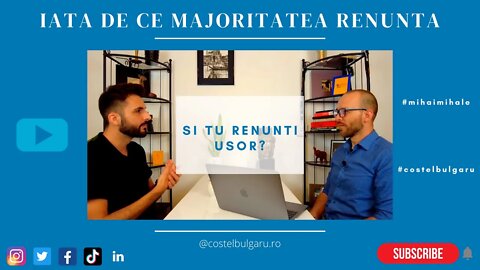 IATA DE CE MAJORITATEA RENUNTA│Podcast Atitudine & Mindset Costel Bulgaru & Mihai Mihale Ep. 1