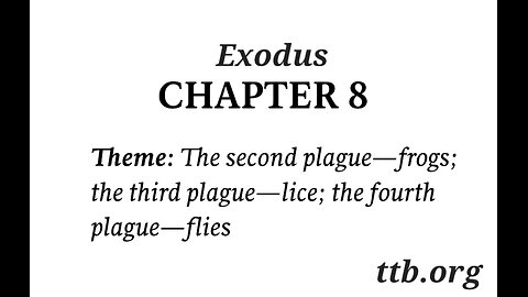 Exodus Chapter 8 (Bible Study)