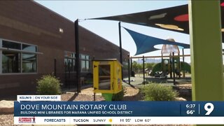 Dove Mountain Rotary Club building mini libraries for MUSD