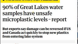 FRESH WATER LAKES INCL GREAT LAKES & PRISTINE LAKE TAHOE, ARE LOADED WITH MICROPLASTICS