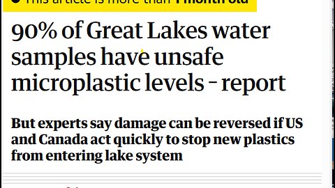 FRESH WATER LAKES INCL GREAT LAKES & PRISTINE LAKE TAHOE, ARE LOADED WITH MICROPLASTICS
