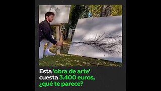 Artista austriaco muestra su peculiar forma 'pintar' cuadros