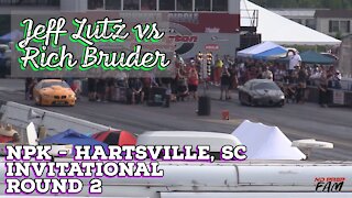 Street Outlaws 2021 No Prep Kings - Hartsville, SC: Invitational Round 2, Jeff Lutz vs Rich Bruder