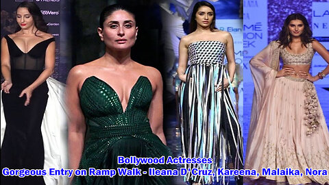 Bollywood Actresses Gorgeous Entry on Ramp Walk - Ileana D'Cruz, Kareena, Malaika, Nora