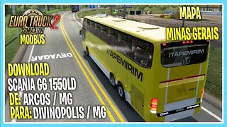 MOD BUS SCANIA G6 1550 LD 6X2 1.40 EURO TRUCK SIMULATOR 2 MAPA MINAS GERAIS