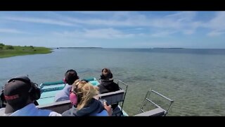 6/6 Meier party head towards the Inlet with Outer Banks Adventures Airboat