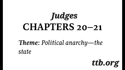 Judges Chapter 20-21 (Bible Study)