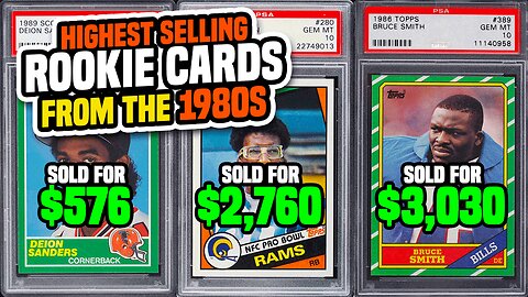 TOP 25 NFL Football Rookie Cards from the 1980's Recently Sold #footballcards