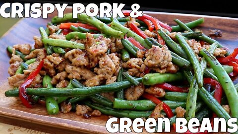 Crispy Pork with Green Beans | Perfect Holiday Side Dish or Appetizer