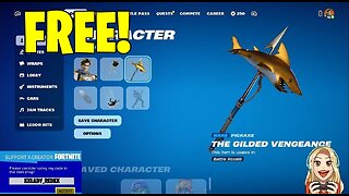 FREE | The Gilded Vengeance (Rare Pickaxe)-Fortnite