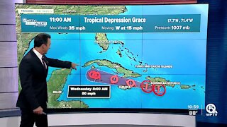 3 tropical systems: Fred moving towards Panhandle, Grace expected to restrengthen in Gulf