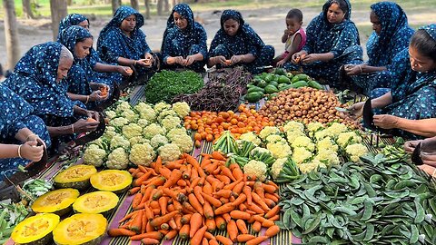 Winter Vegetable Gravy - 100 KG Sobji Mixed Sambar Curry Cooking for 400+ Villagers