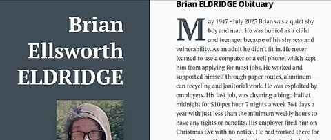 BRIAN ELLSWORTH ELDRIDGE OBITUARY