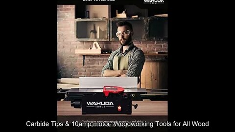 Wahuda Tools Jointer - 6-inch Benchtop Wood Jointer, Spiral Cutterhead Portable Jointer w/Cast Iron