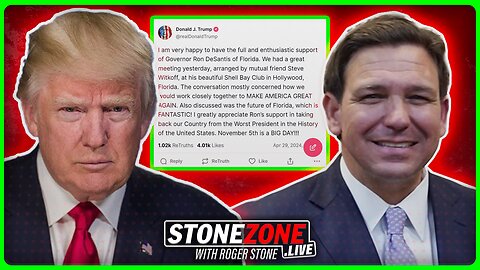 Roger Stone Reveals The TRUTH About The Meeting Between DeSantis & Trump | StoneZONE Clip