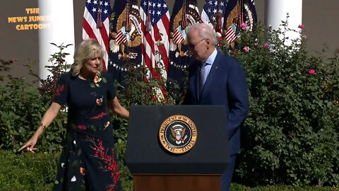 Dr.Jill walking Joe Biden: "You go down this way."