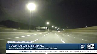 Driver expresses concerns about Loop 101 lane striping