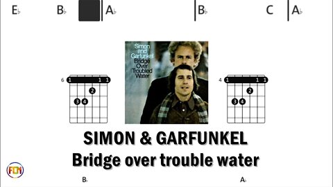 SIMON & GARFUNKEL Bridge over trouble water - (Chords & Lyrics like a Karaoke) HD