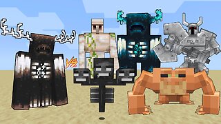 Mutant Soul Warden Vs Warden, Ferrous Wroughtnaut, Mutant Frog, Iron golem, Wither