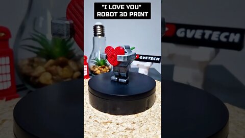 Cute 3D Printed "I Love You" Robot #shorts #love