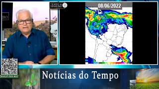 Previsão do tempo com chuvas em grande parte do território mas seco no centro-oeste