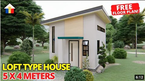 LOFT TYPE HOUSE DESIGN 5X4 METERS (20 SQM)