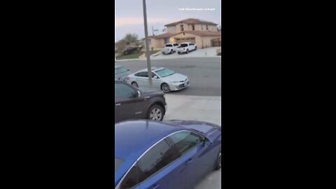 Doorbell video captures car going airborne