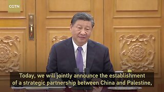 Lookout Israel! China announces Strategic Partnership with Palestine! 🤝👀
