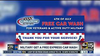 Free car wash for military members in the Valley