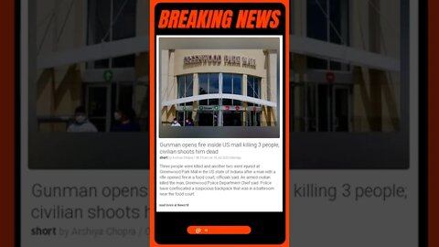 Gunman opens fire inside US mall killing 3 people; civilian shoots him dead #shorts #news