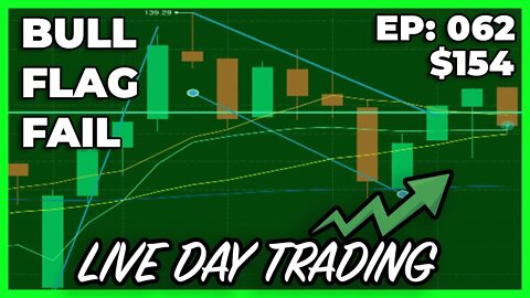 LIVE Day Trading On Webull (Bull Flag Technical Pattern Fails) | EP 062