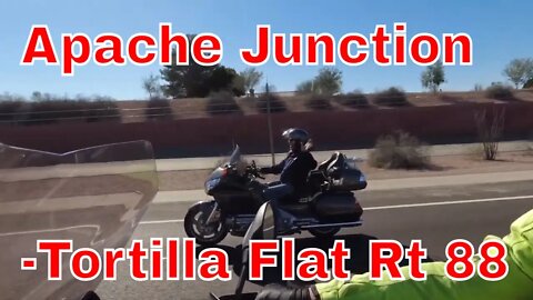 Apache Junction to Tortilla Flat Rt 88 great MC road drone at end