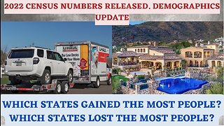 2022 Demographics update, states that gained the most, states that lost the most.