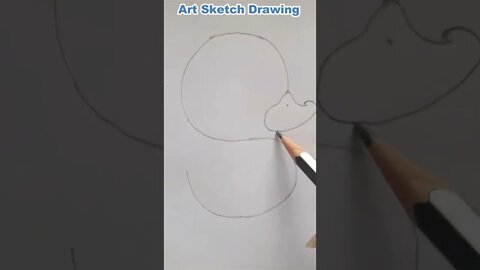 Duck Pencil Drawing Tutorial Step by Step Shorts #shortdrawingvideo #duckdrawing #shortsdrawing