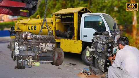 Sewer Jetting Truck Machine 6 Cylinder Engine Ring Piston Full Rebuild In Unique Way | Fix Amazing