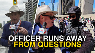 Toronto police officer not such a tough guy when questioned about his bad behaviour