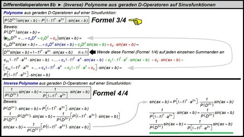 Differentialoperatoren 8b ► (Inverse) Polynom D-Operatoren der Sinusfunktion