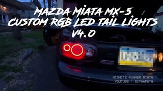 Mazda Miata MX-5 - Custom LEDs RGB Tail Lights V4.0 #miata #LED #custom #taillights #Lighting #leds