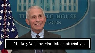 Military Vaccine Mandate is officially dead…
