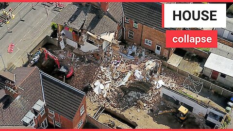 House collapses while builders work next door