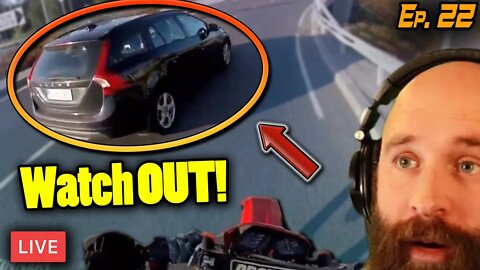 🔴 BRUTAL Motorcycle Crashes & Close Calls Reviewed / LIVE Riding SMART Ep. 22