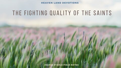 Heaven Land Devotions - The Fighting Quality Of The Saints